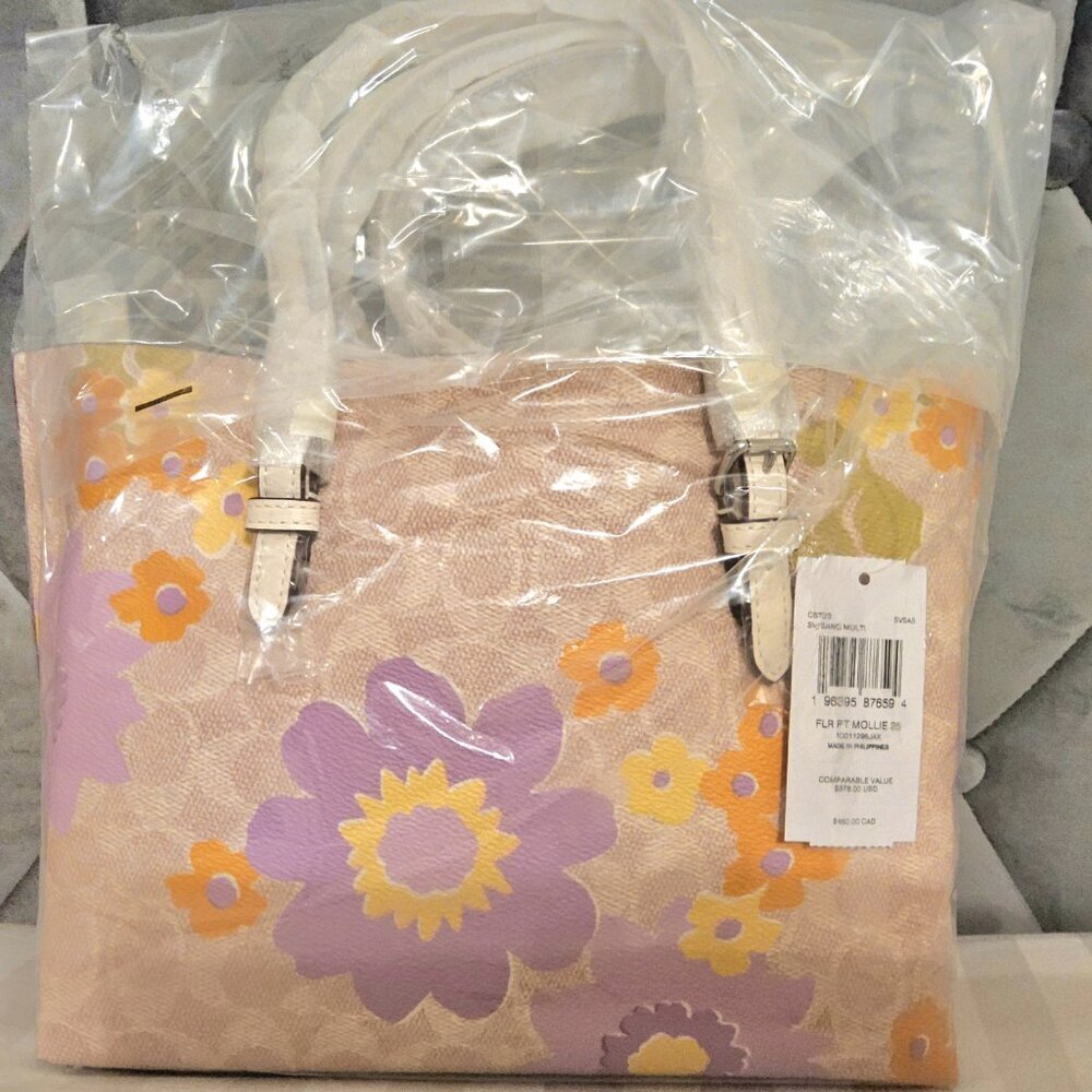 Coach Mollie Tote Bag 25 In Signature Canvas DISCOUNTED PRICED TO SALE AT COST - Picture 2 of 9